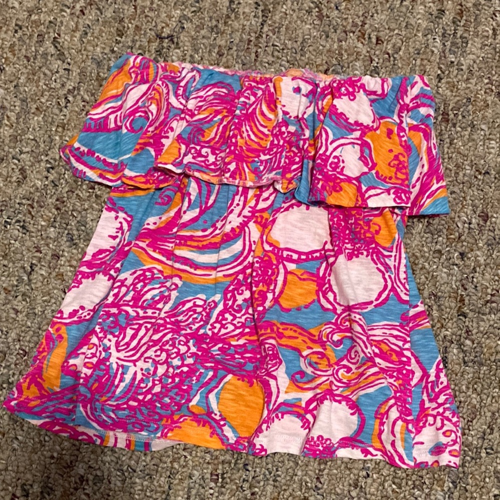 Lilly Pulitzer tube top “Feeling Tanked”